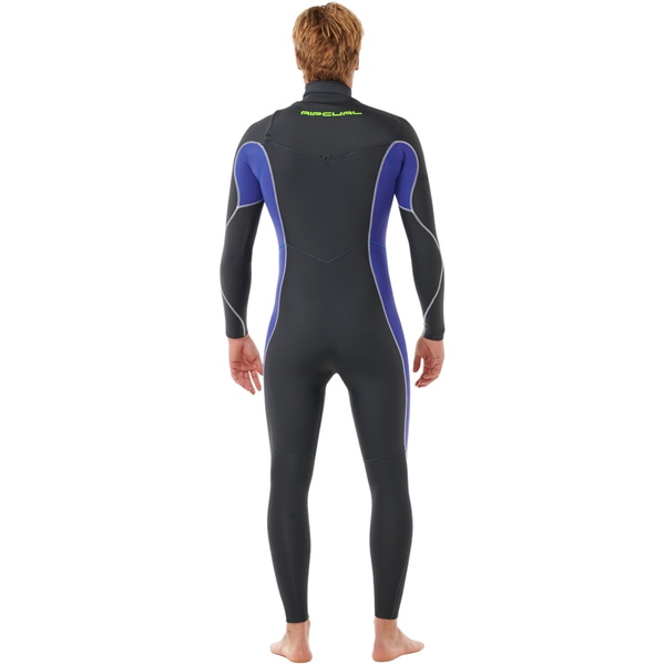 2025 Rip Curl Männer Dawn Patrol Performance 4/3mm Brustreißverschluss Neoprenanzug 15DMFS - Wild Berry